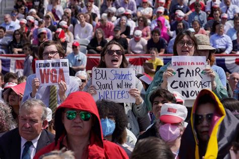 Warner CEO booed at Boston University as supporters of writers’ strike picket outside